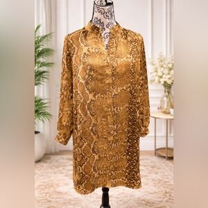 H&M Animal Print Tunic Blouse size 6 Oversized